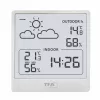 TFA Dostmann CLEO Estación meteorológica radiocontrolada, negra, radiocontrolada DCF-77, previsión 12-24 h, temperatura y humedad interior/exterior, alarma de heladas, retroiluminación 35.1176.02