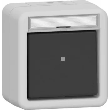 Gira Interruptor de tecla con luz de control 16 AX conmutador de superficie blanco puro 318630