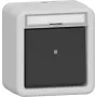 Gira Interruptor de tecla con luz de control 16 AX conmutador de superficie blanco puro 318630