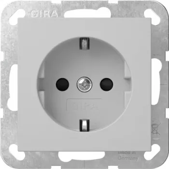 Gira Toma de corriente SCHUKO con luz de orientación LED, blanco puro 4755015