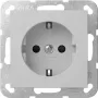 Gira Toma de corriente SCHUKO con luz de orientación LED, blanco puro 4755015