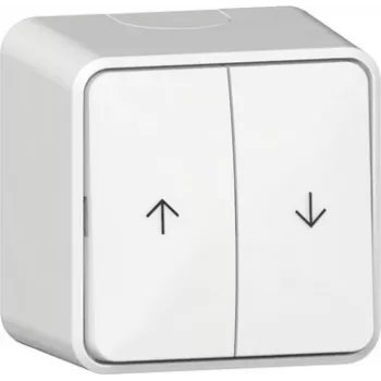 GIRA interruptor de balancín de superficie 315913, control de persianas, blanco puro satinado