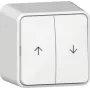 GIRA interruptor de balancín de superficie 315913, control de persianas, blanco puro satinado