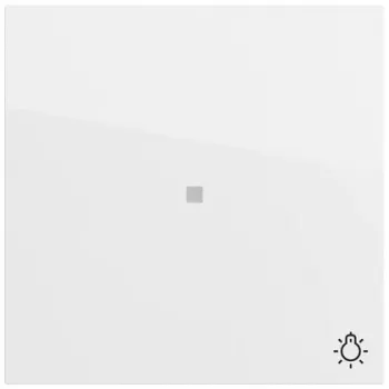 Gira balancín con símbolo de luz, blanco puro, iluminación simétrica 367470