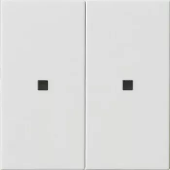 Gira System 3000 tapa de balancín 2 tomas, blanco puro satinado, sin rotular 536903