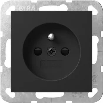 Gira 4485005 toma de corriente schuko con contacto de protección y shutter integrado, System 55, blanco puro