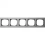 Gira Esprit Marco embellecedor 5 elementos, acero inoxidable cepillado 021533