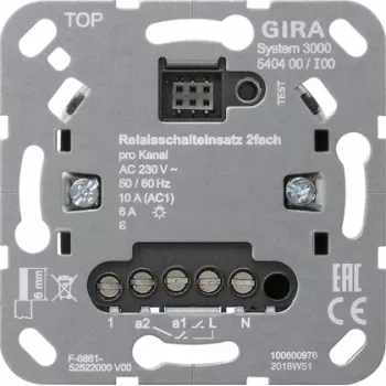 Gira Módulo de relé 2 elementos System 3000 540400