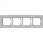 Gira Standard 55 Marco embellecedor 4 elementos gris/blanco puro 0214412