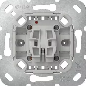 GIRA 387100 Mecanismo interruptor de tecla, contacto cerrado, 1 polo, 10 A, empotrar