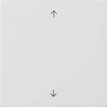 Gira 5361112 Tapa de interruptor de tecla con símbolos de flecha para control de persianas y toldos, blanco puro brillante