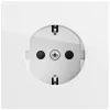 GIRA 445370 Toma SCHUKO con interruptor y tapa abatible, blanco puro
