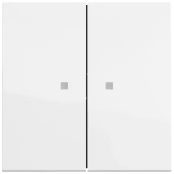 Gira System 55 Tapa de interruptor de tecla, 2 elementos, blanco puro brillante (RAL 9010) 363170