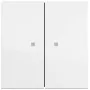 Gira System 55 Tapa de interruptor de tecla, 2 elementos, blanco puro brillante (RAL 9010) 363170