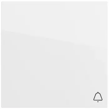 GIRA tecla 328670 con símbolo de campana, blanco puro brillante