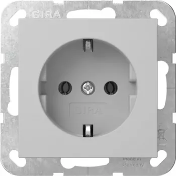 Gira toma SCHUKO System 55, gris mate, protección de contacto reforzada 4180015