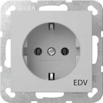 Gira 4458015 toma SCHUKO con impresión sistema informático, blanco puro brillante