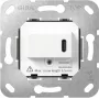 Gira mecanismo de toma SCHUKO con USB Type-C PD, 16 A, 250 V, empotrar, negro 236200