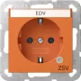 Gira 4452109 toma SCHUKO con LED de control y tapa abatible, blanco puro brillante