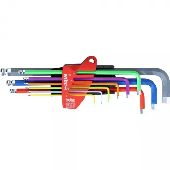 Wiha set de llaves hexagonales con punta esférica 9 piezas codificadas por colores 1,5-10 mm ErgoStar 46555
