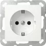 GIRA 475503 toma SCHUKO con luz de orientación LED, protección de contacto reforzada, blanco puro brillante