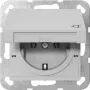 GIRA 4454015 toma SCHUKO con tapa abatible, System 55, gris