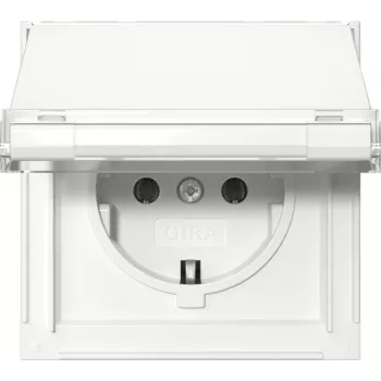 GIRA 441066 toma SCHUKO con tapa abatible, Gira TX_44, blanco puro