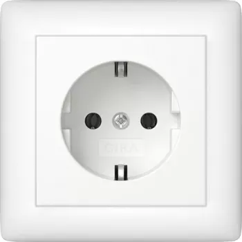 Gira Standard 55 toma SCHUKO, 1 toma, blanco puro brillante, empotrar, 16 A, 250 V 444027