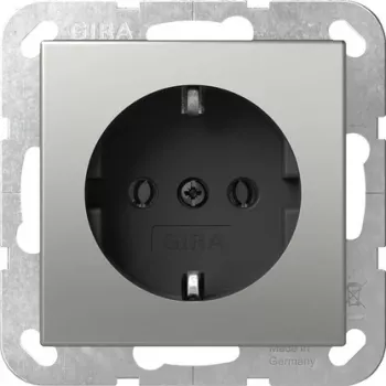 Gira toma SCHUKO sin garras acero inoxidable 4466600