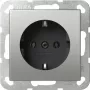 Gira toma SCHUKO sin garras acero inoxidable 4466600