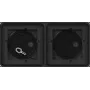 Gira System 106 caja de empotrar 2 canales, negra 551200