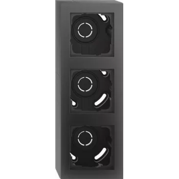 Gira Carcasa de superficie 3 elementos marco negro mate 106309