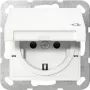 GIRA 475403 Toma SCHUKO con tapa abatible, protección contra contactos mejorada, System 55, blanco puro