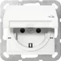 Gira 475427 Toma SCHUKO con tapa abatible, System 55, blanco puro brillante