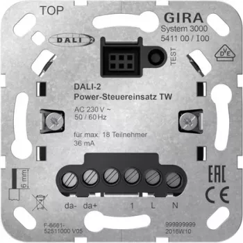 Gira System 3000 Módulo de control de potencia DALI-2 para Tunable White 541100