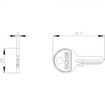 Siemens llave para interruptor de llave, número de cierre 455 3SU19500FC800AA0