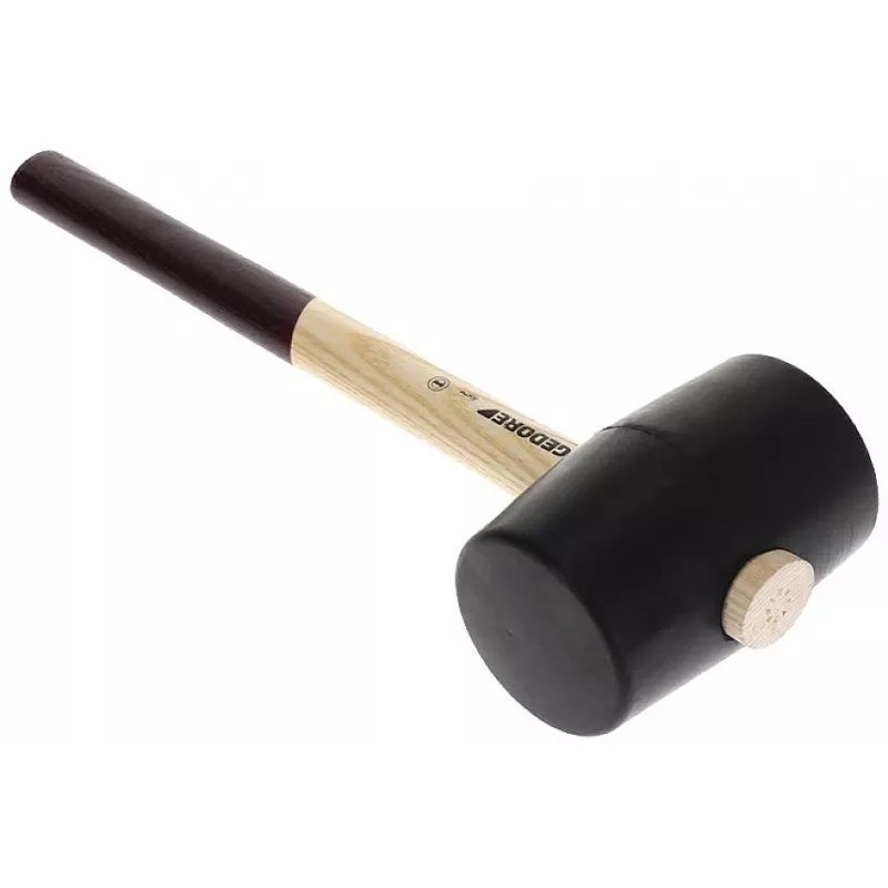 Gedore 226 E-4 mazo de goma 380 mm, cabeza de goma negra, mango de fresno 8826070