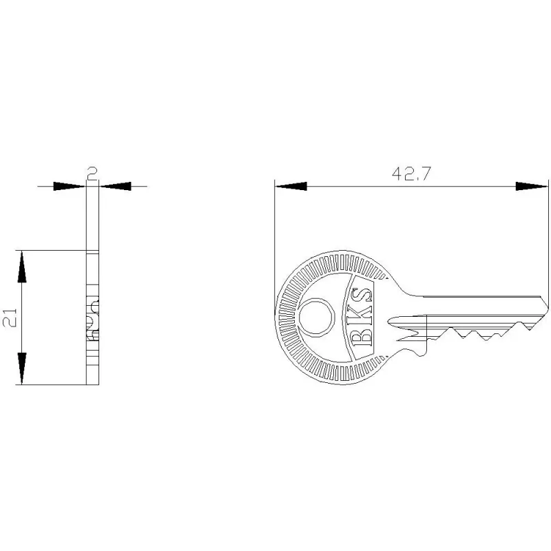 Siemens SIRIUS ACT llave para interruptor de llave, número de cierre S1, metal, plateado 3SU19500FD800AA0
