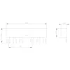Siemens 3RV19152AB barra colectora, paso 55 mm, 3RV1915