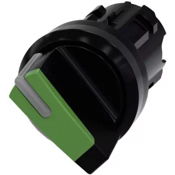 Siemens SIRIUS ACT Elemento frontal selector, plástico, verde, 22 mm, 2 posiciones, O-I, enclavado 3SU1002-2BF40-0AA0