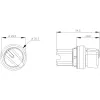 Siemens SIRIUS ACT Elemento frontal selector, plástico, verde, 22 mm, 2 posiciones, O-I, enclavado 3SU1002-2BF40-0AA0