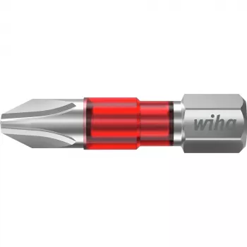Wiha 7011TY Puntas de destornillador Phillips PH2 x 29 mm, pack de 25, hexágono 1/4