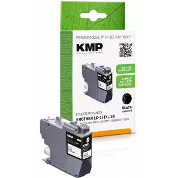 KMP Cartucho de tinta negro remanufacturado para Brother LC421XLBK (MFC-J1010DW, 500 páginas, 14 ml) 1548,4001