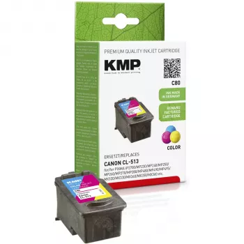 KMP C80 Cartucho de tinta tricolor (cian, magenta, amarillo) - 13 ml - compatible para Canon PIXMA MP230, MP252, MP258, MP272, MP280, MP282, MP495, MP499, MX360, MX410, MX420 1512.4530
