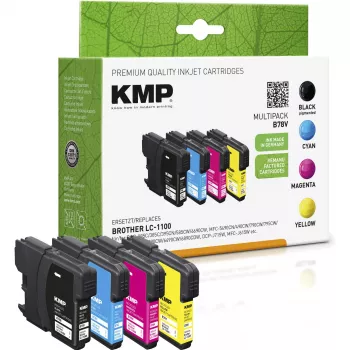 Multipack KMP MULTIPACK B78V de cartuchos de tinta compatibles - negro, cian, magenta, amarillo - para Brother DCP-6690CW, MFC-5890CN, MFC-5895CW, MFC-6490CW, MFC-6890CDW