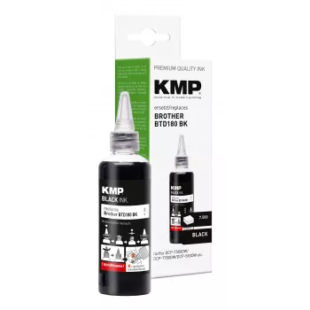 Tinta de recarga KMP para Brother BTD180BK negro 110 ml (1555,0001)
