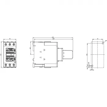Contactor de potencia SIEMENS SIRIUS 3RT20, 37 kW, 72 A, 3 polos, bobina 24 V AC, 2 NA + 2 NC contactos auxiliares 3RT20381AD04