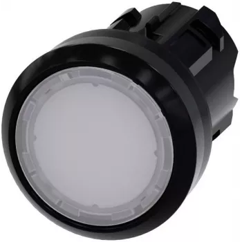 Elemento frontal de pulsador iluminado Siemens SIRIUS ACT, blanco, 22 mm, plástico 3SU1001-0AA60-0AA0