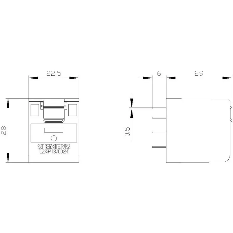Relé enchufable Siemens SIRIUS LZX:PT370024 24V DC 3CO 10A