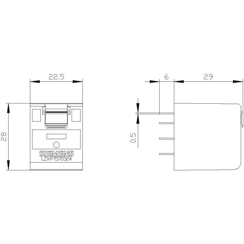 Relé enchufable Siemens SIRIUS LZX 24V AC 4CO 6A LZX:PT570524